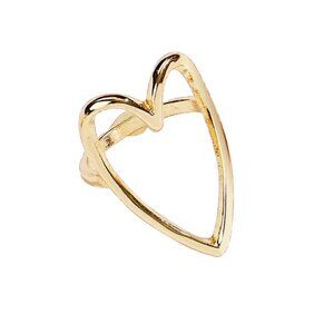 Heart Ring size 7, Modern open heart style.
